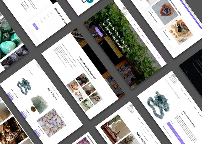 présentation du site e-commerce "le monde des stones"