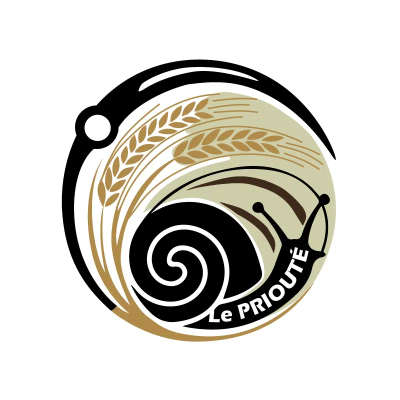 logo boulanger paysan représentant une faux, du blé et un escargot créé par g-tacom