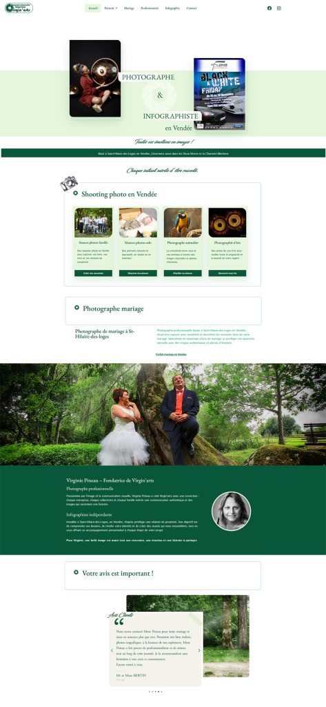 Page d'accueil du site virgin-arts.fr